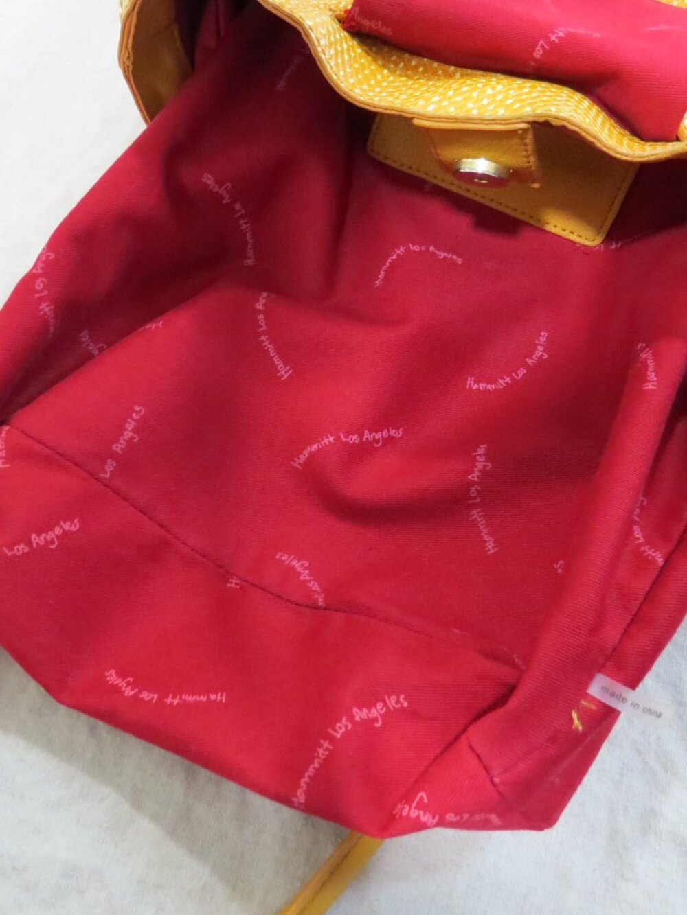 Hammitt Oliver Embossed Leather Tote Bag Yellow Golden Stud Detail, Dust Bag - Picture 12 of 16